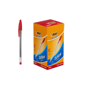 caja de lapiz pasta rojo Bic