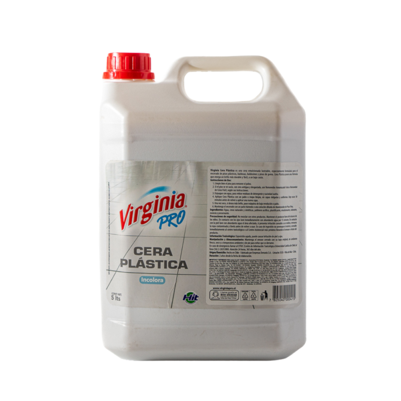 CERA PLÁSTICA INCOLORA VIRGINIA 5 LTS