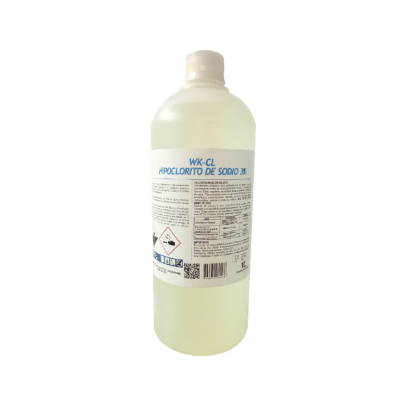 envase de cloro amarillo WK