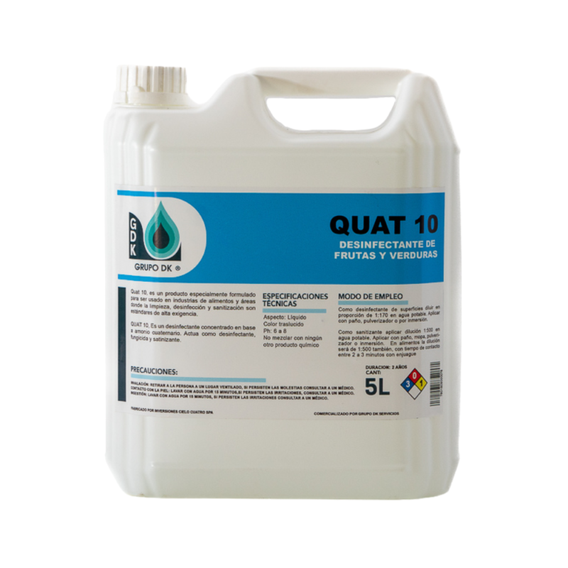 SANITIZANTE DE ALIMENTOS QUAT 10