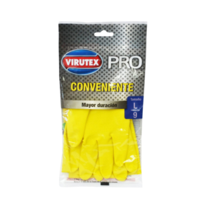 Guantes amarillo talla L en empaque Virutex Pro