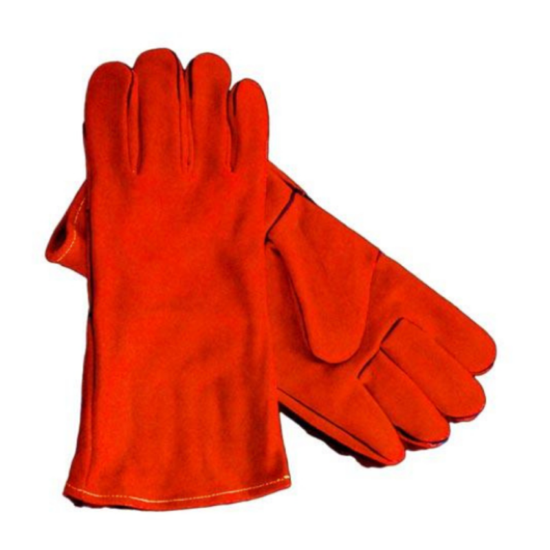 GUANTE SOLDADOR DESCARNE ROJO 14"