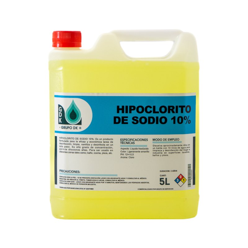 HIPOCLORITO DE SODIO CLORO 10%
